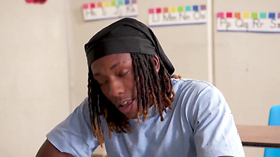 Teacher Lolly Dames is having special class with her black student.The dude showing off his bbc getting her turned on,wanting that cock in her arse.