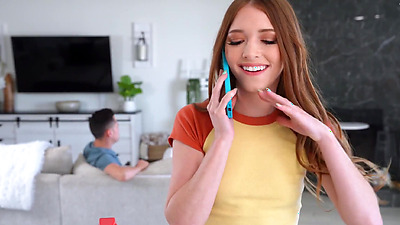 Petite small tits teen stepsis wants her big shaft stepbros load