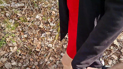 Shy Russian chick gave me slobbery blowjob on a first date in the wood!