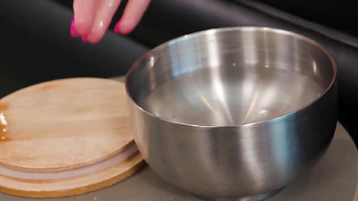 Watch this busty blondie chick giving a nice and wet handjob to her horny customer