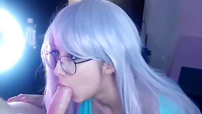 Cute 18 year old edges and deepthroat, with assjob & titfuck