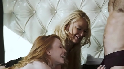 Sexy redhead teen joins her big tit mature friend for a 3way with her hubby - London River, Madi Collins, Robby Apples