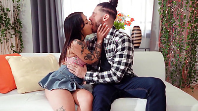 Petite asian teen deepthroating big dick