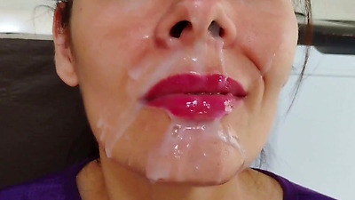 Come on you son of a whore, cum on my face and leave me all covered in your sperm