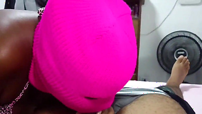Cutie with a big arse makes a carioca cum