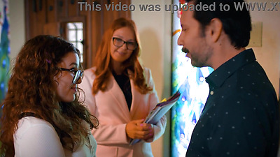 Horny teacher rails his colleagues big arse chubby stepdaughter