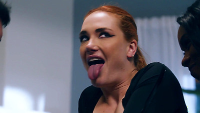 Sexy black MILF Ana Foxxx and big tits wife MILF Siri Dahl in fetish gear