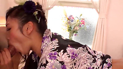 Reiko Kobayakawa, a stellar Japanese MILF, gets soaked in jism from 2 thirsty schlongs in this super-fucking-hot threesome encounter.