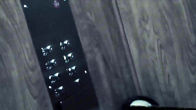 Horny Office Employee stops the elevator then fucks herself in it