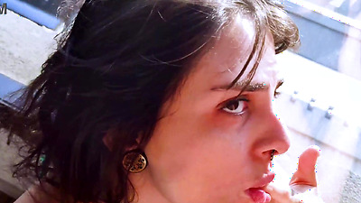 Compilation of Cumshots on my girlfriend's face and her friend's face COMPLETE ON SHEER/RED