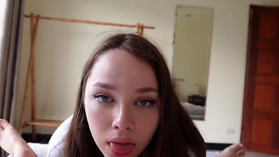 Stepsister likes sex in the morning with stepbrother.