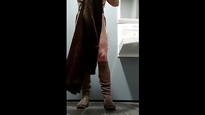 2025 02 26 Submissive F in harness exhibits herself in town