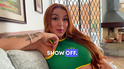 Busty Redhead Teen’s Sloppy POV Throat Game!