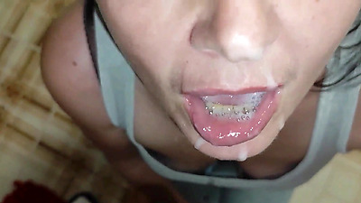 Cumshot in Mouth Amateur Mature MILF Compilation