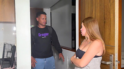 Big arse blonde sharing a room with BBC - Sara Blonde