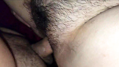 POV My stepdaughter's hairy pussy