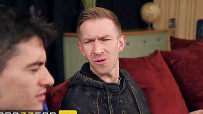 BRAZZERS - Busty Daisy May Gets Her Mouth & Pussy Filled With Two Huge Dicks In A Wild threesome