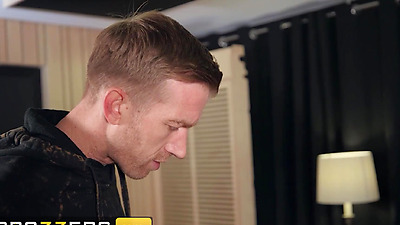 BRAZZERS - Busty Daisy May Gets Her Mouth & Pussy Filled With Two Huge Dicks In A Wild threesome