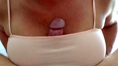 Give him BlowJob and Fuck My Big Tits with Pierced Nipples