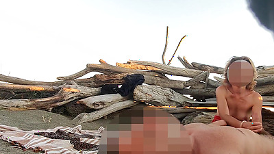 Public flashing in nude beach sucking and Cumshot of Big Penis in Front of Everyone - MissCreamy