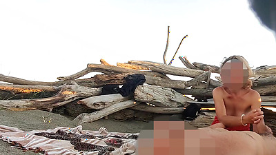 Public flashing in nude beach sucking and Cumshot of Big Penis in Front of Everyone - MissCreamy