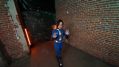 VR Conk: Horny Brunette Lucy Sucks And Fucks Anally In Fallout Cosplay Parody pt.1
