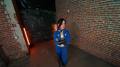 VR Conk: Horny Brunette Lucy Sucks And Fucks Anally In Fallout Cosplay Parody pt.1