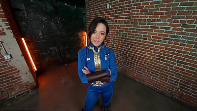 VR Conk: Horny Brunette Lucy Sucks And Fucks Anally In Fallout Cosplay Parody pt.1