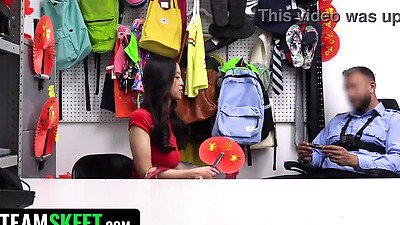 Shoplyfter - Naughty Japanese Shoplifter Gets Her Wet Pussy Cavity Searched For <Censored> Lipstick