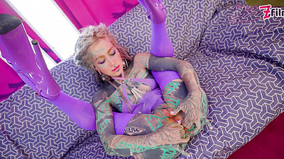 Alternative ANAL bitch getting filled with BIG DICK and face covered in CUM