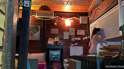 I met delivery guy naked. He asked me to touch my boobs and i let him do it.