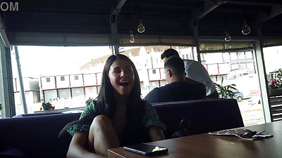 The Hottie flashing her pussy and tits in the public places!