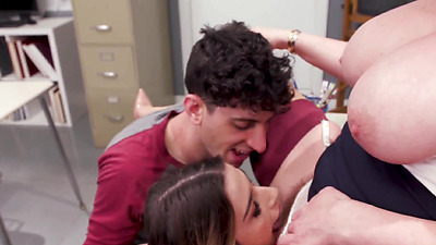 Busty teacher make her student lick her pussy and fuck student hard shaft - Rachael Cavalli, Chanel Camryn, Nick Strokes