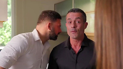 Busty brunette housewife dp fucked by her husbands friends