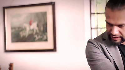 Latina Maid Christy Evans Caught Stealing And <Censored> To Fuck Boss And His Son