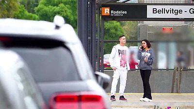 Seducing young Lily Morena at the street. This chick's in love for hardcore studs!