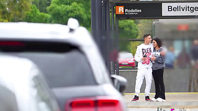 Seducing young Lily Morena at the street. This chick's in love for hardcore studs!