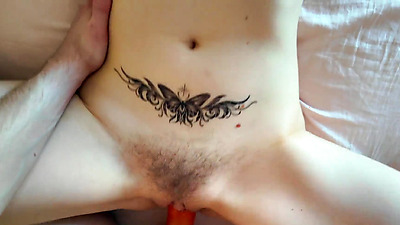 Huge pussy MILF gets rough condom fuck