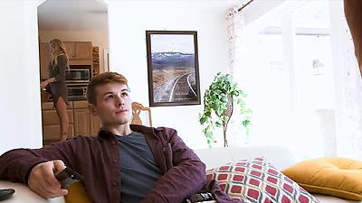 Claudia having a free booty fuck day and her stepsons really enjoying the idea