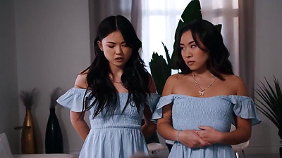 PURE TABOO Weird Man Engineers Marriages For Twin Stepdaughters - Lulu Chu And Kimmy Kimm