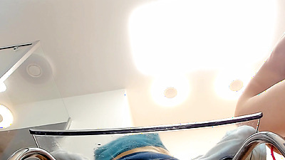 Fuck machine hard bouncing tits