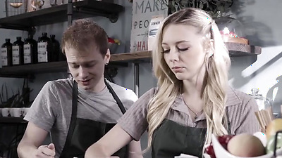 PURE TABOO 18yo Waitress Lily Larimar And Her Boyfriend Fucking In A Bar