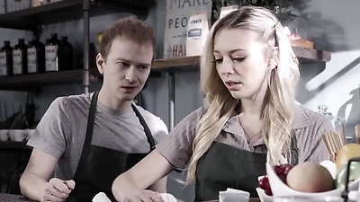 PURE TABOO 18yo Waitress Lily Larimar And Her Boyfriend Fucking In A Bar