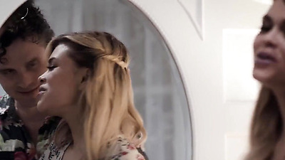 PURE TABOO Tricky Whore Gets Double Creampied By Brothers - Destiny Cruz - Robby Echo