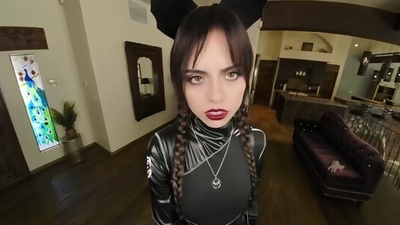 Angel Windell As WEDNESDAY ADDAMS Is Adult Now And She Needs Penis Instead Of Fantasies - Latex Angel