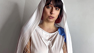 the BLASPHEMOUS BUSTY Madonna wants rough sex and cum on tits