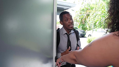 BANGBROS - Brija Monet Masturbates And Prays For A Real Cock, Thank God Jonathan Jordan Arrives With His Huge Package 2