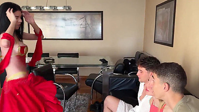 Two tourists fuck two Argentine stripper whores