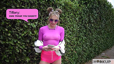 Pink-Dressed Hoe Tiffany Watson Gets Her Equally Pink Butt Fucked Raw!