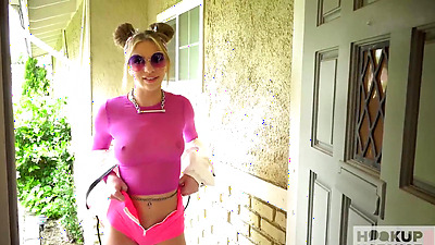 Pink-Dressed Hoe Tiffany Watson Gets Her Equally Pink Butt Fucked Raw!